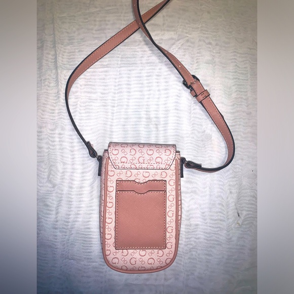 GUESS G” Logo Coated Canvas Maloney Mini Crossbody Phone Bag - Picture 7 of 10